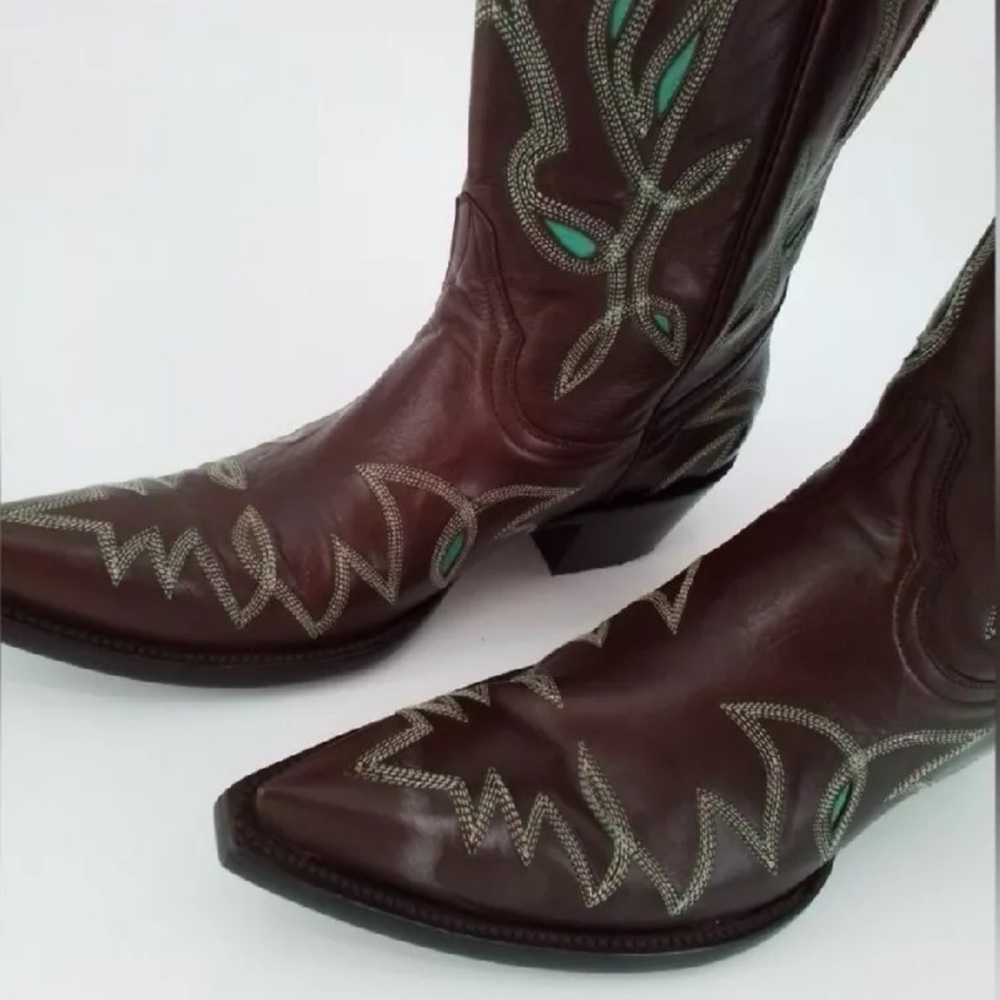 Rare NIB old gringo atlantic boots tourqoise and bone inlaid boots RTL $595 7.5 - Picture 4 of 8